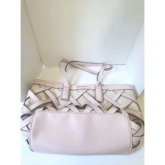 MICHAEL KORS Sienna Large Tote BAG POWDER BLUSH Leather Canvas - Picture 10 of 11